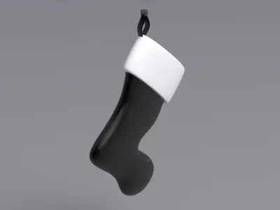 Christmas Stockings black 3D model