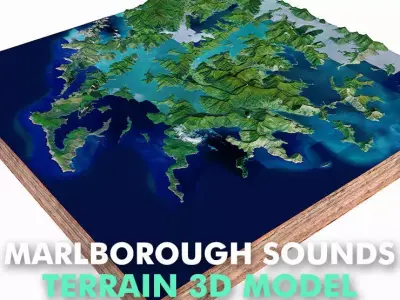 Marlborough Sounds New Zealand 3D model