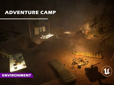 Adventure Camp Props - Unreal Engine 5  Game ready Low-poly 3D model