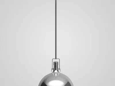 Chrome Ceiling Lamp 08 3D model