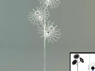 Diamond floor Studio Beam 3D model