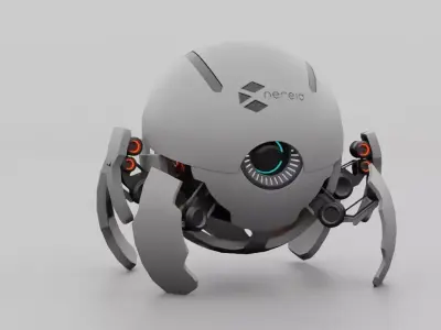 ball robot  rigged animated character 3D model