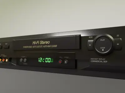 Hi-fi Stereo VHS video cassette recorder 3D model