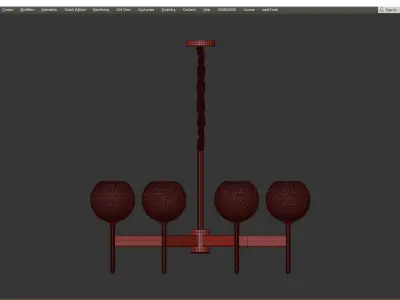 Chandelier Gola 8 Low-poly 3D model