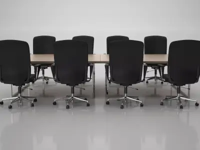 Conference Meeting Room Furniture 09 3D model