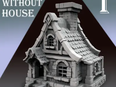 Medieval house 3D print model