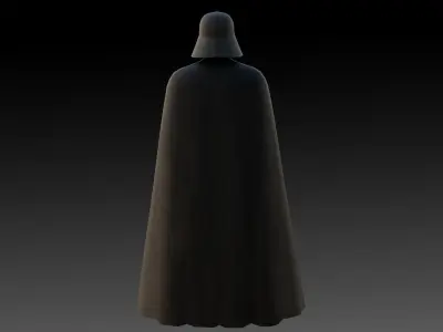Darth Vader Armored Villain 3D Model Rigged Game-Ready Low-poly 3D model