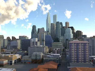 City 84 Low-poly 3D model