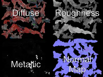 Alien Creature Model Pack with Tentacles and Eyes Low-poly 3D model