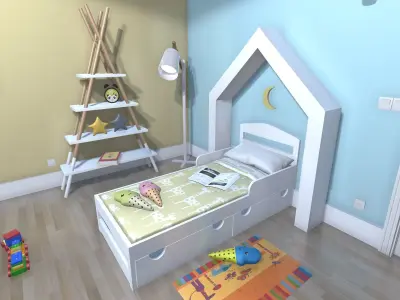 Children  room Low-poly 3D model