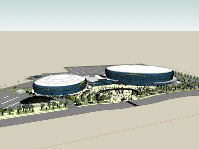 Almaty Arena Complex -  Architectural 3D Model 3D model