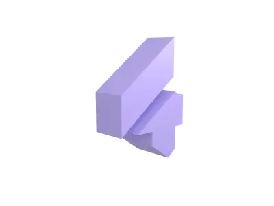 Sci-Fi Number 4 v1 003 Low-poly 3D model