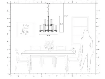 Light Unique Tiered Chandelier 3D model