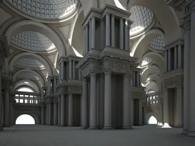 Doric Hall 3D model