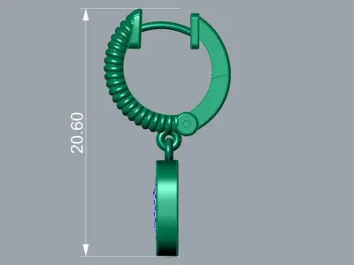 Floral Style Earring 3D print model