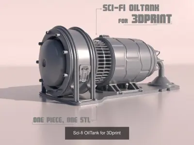 20 Sci-fi Props factory for 3Dprint 3D Model Pack