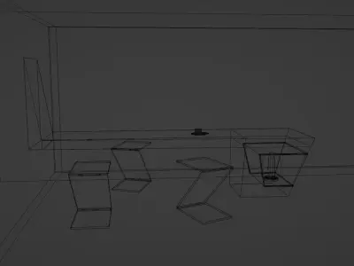 Window with winter view HD Free 3D model