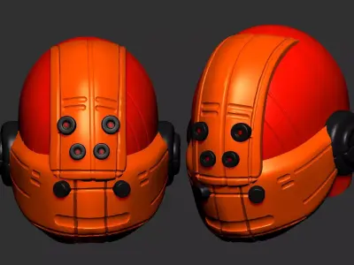 helmet high poly sculpt 3d printable ver 7 3D model 3D model 52