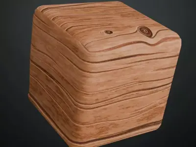 Natural Knotty Pine Wood Surface PBR Texture