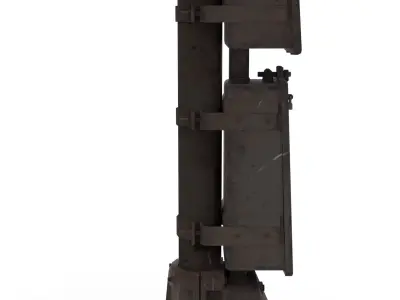 Train Traffic Light 3 3D model