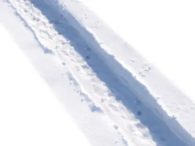Winter footpath 3D model