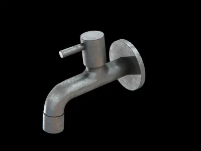 Disk Tap old Low-poly 3D model