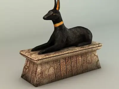 Egyptian Anubis Statue 3D print model
