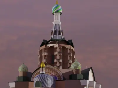 The Church of the Savior on Spilled Blood Low-poly 3D model