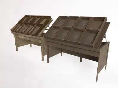 Market Stall Low-poly 3D model