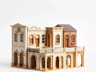 Mediterranean Villa model pack Low-poly 3D model