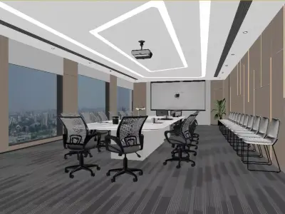 Modern Conference Room 3D model