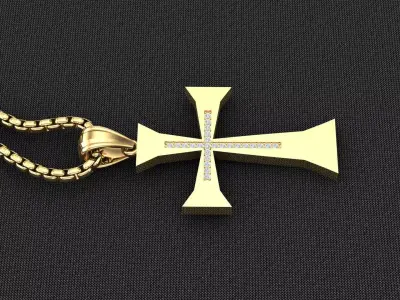 Cross Light Gold 3CP079 3DM STL 3D model