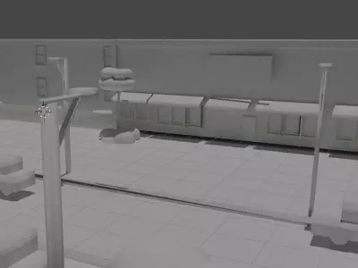 SMALL cycle render town Free 3D model