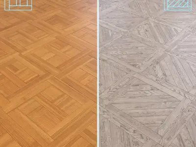 Parquet - Laminate - Wooden floor 2 in 1 Low-poly 3D model 73