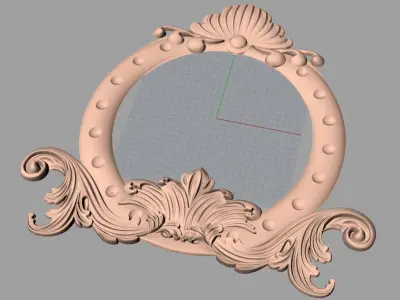 Photo frame 3D relief models STL Files used for CNC Router E993 3D model