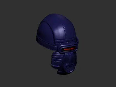 helmet high poly sculpt 3d printable  3D model 150