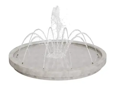 Modern Fountain Animated 3D model