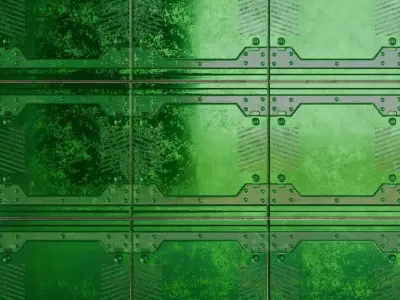 Mossy Metal Plate PBR Seamless Texture