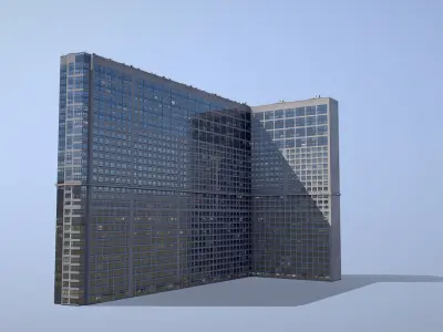 MSK Building 23 west Low-poly 3D model