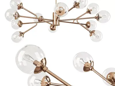 DALLAS CHANDELIER Low-poly 3D model