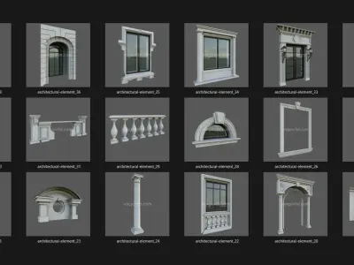 Building Elemants Set 3D model