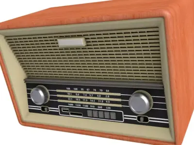 Vintage Radio 3D model buy