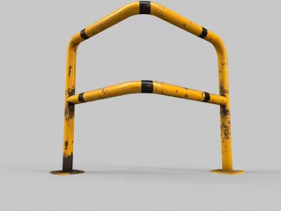 Barrier V2 - 001 Low-poly 3D model