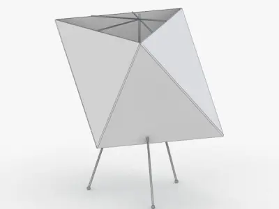 1411 - Paper Lamp Low-poly 3D model