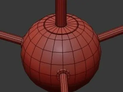 Untitled lamp with balls hanging from it 3D model