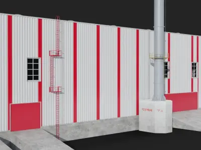 Steel works factory warehouse 3D Model Pack