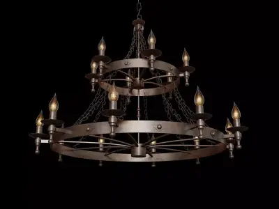 Industrial Style Chandelier  3D model