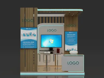 Exhibition booth 3D model