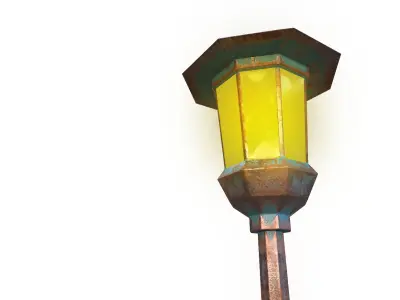 Old Street Lamp Low-poly 3D model purchase