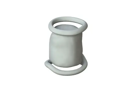 SciFi Shape Object Low Poly Low-poly 3D model 36